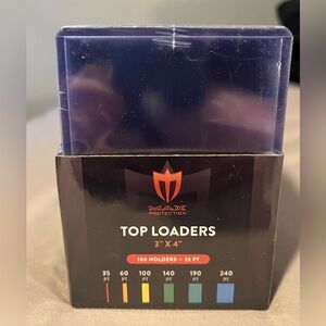 100 Toploaders 3” x 4” MAX PROTECTION 35 PT BRAND NEW IN SEALED PACKAGING NWT